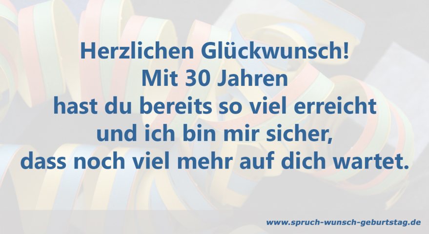 Viel erreicht zum 30.