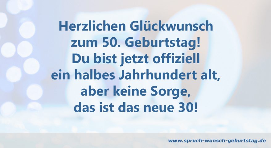 Spruch 50. Geburtstag