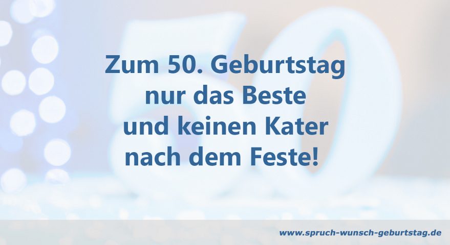 Wunsch zum 50. Geburtstag