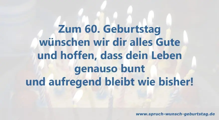 Zum 60. Geburtstag