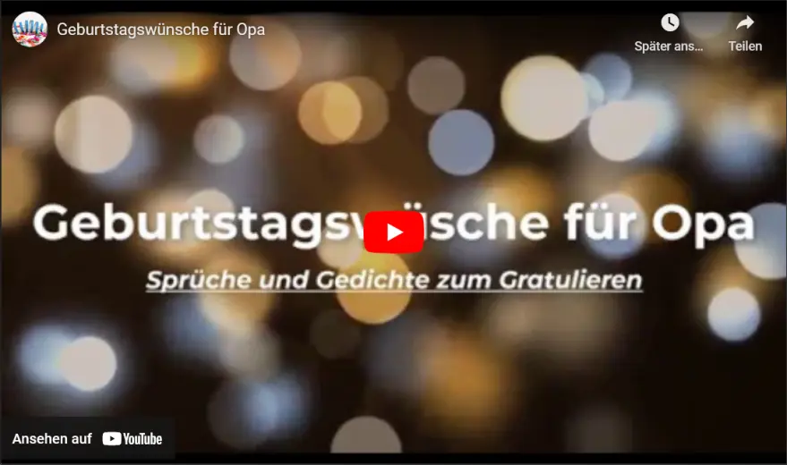 Video 10 Wünsche für Opa zum Gebrutstag