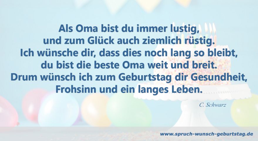 Geburtstagswünsche Und Sprüche Für Oma Zum Geburtstag