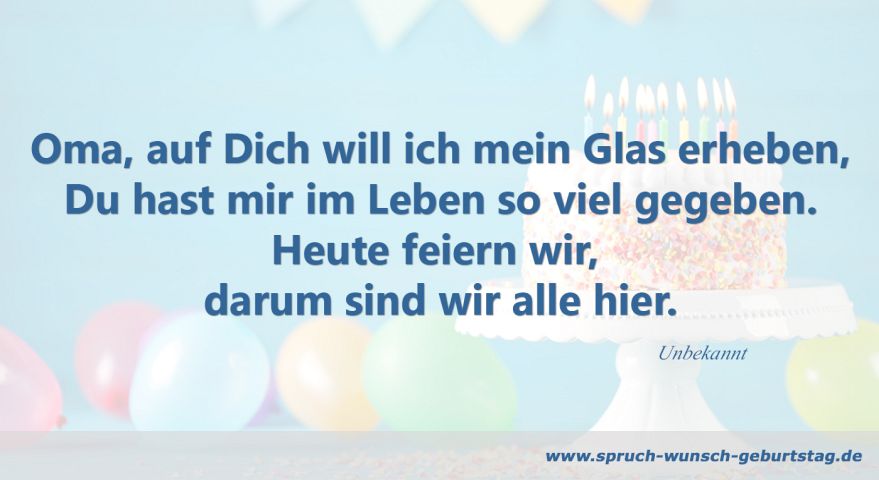 Geburtstagswünsche Und Sprüche Für Oma Zum Geburtstag