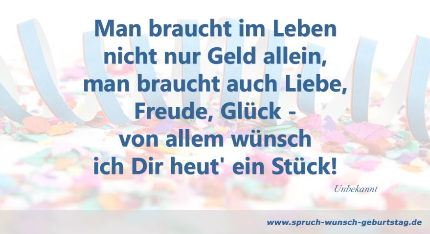 Spruch zum Geburtstag