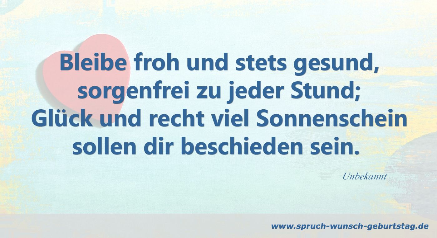 Bleib gesund Gedicht