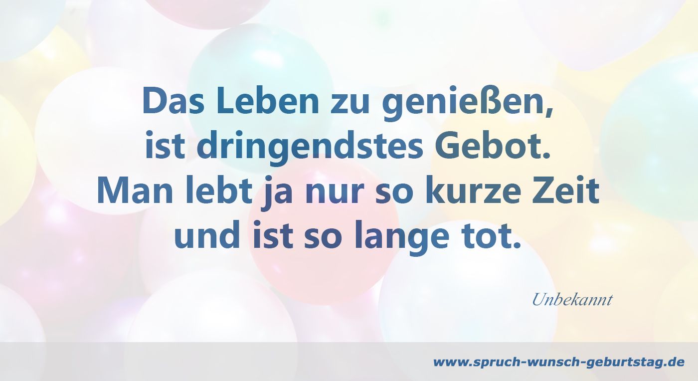 Lustiger Spruch für das Geburtstagskind