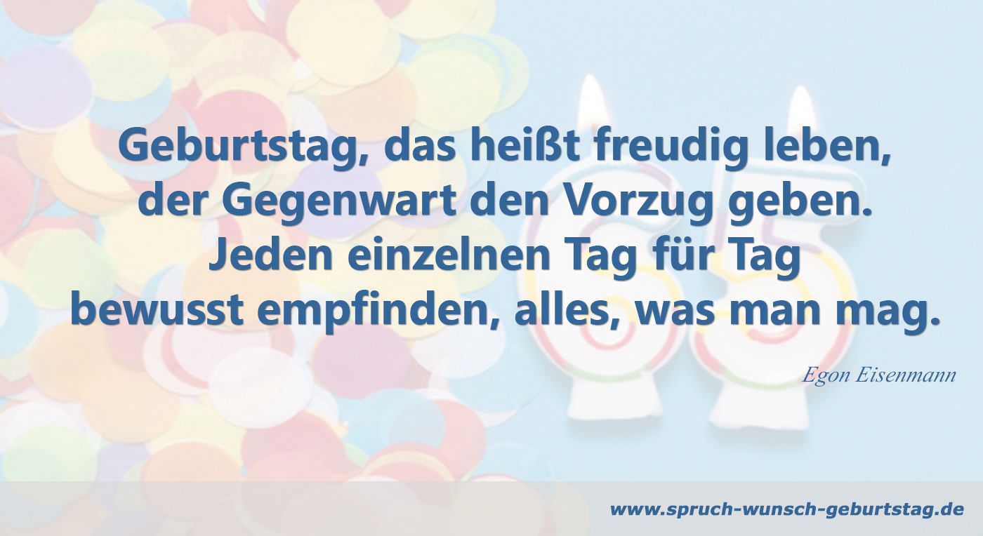 Geburtstag freudig erleben