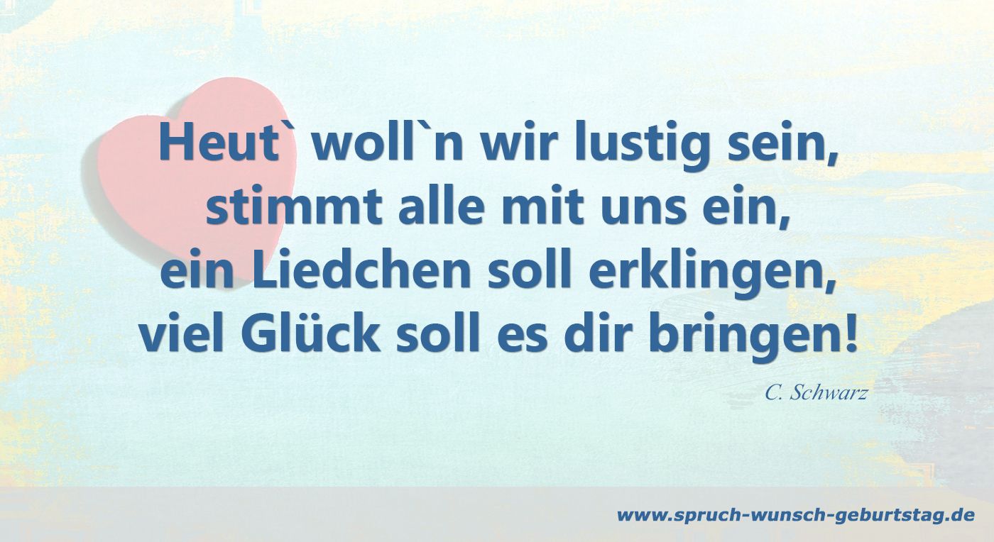 Geburtstagsgedicht über Glück