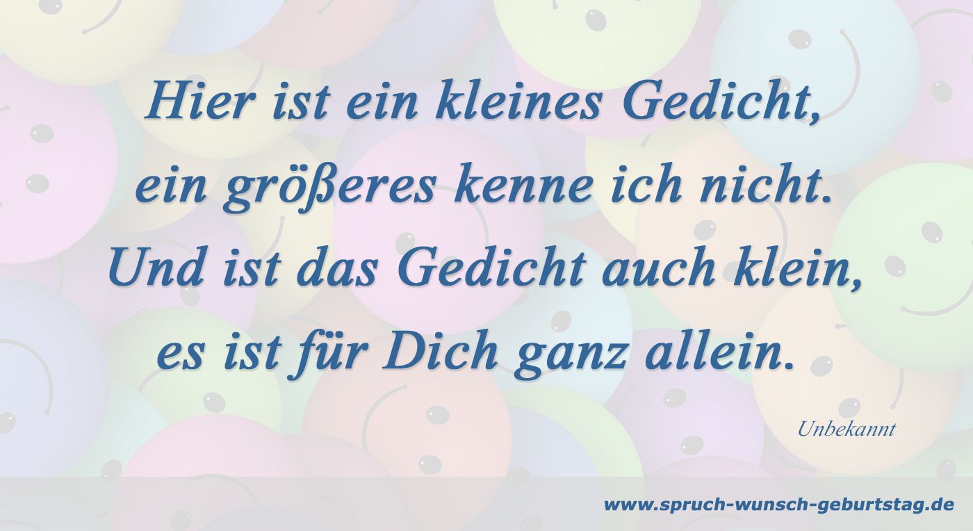 Gedicht Karte Kindergeburtstag