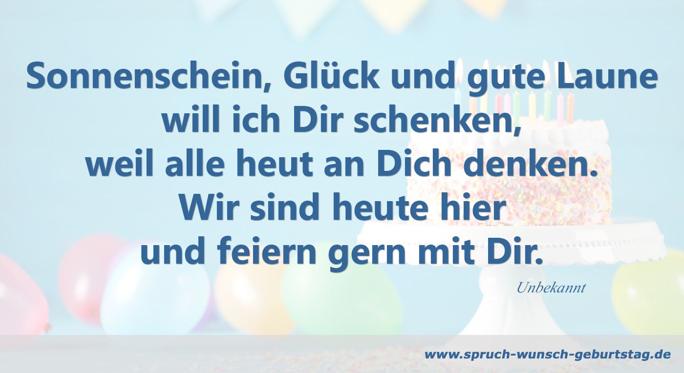 Glück zum Geburtstag schenken