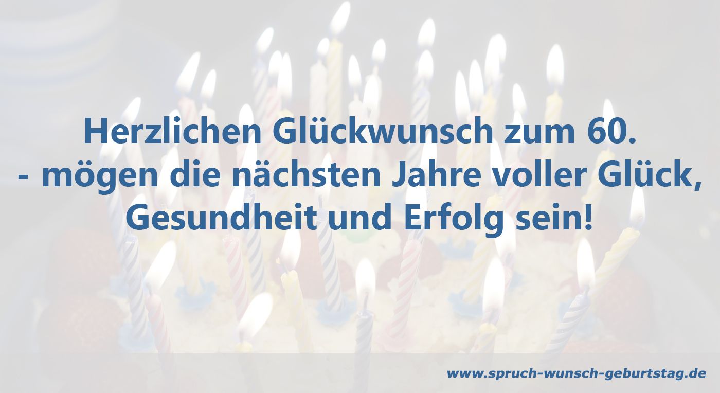 Glückwunsch 60. Geburtstag