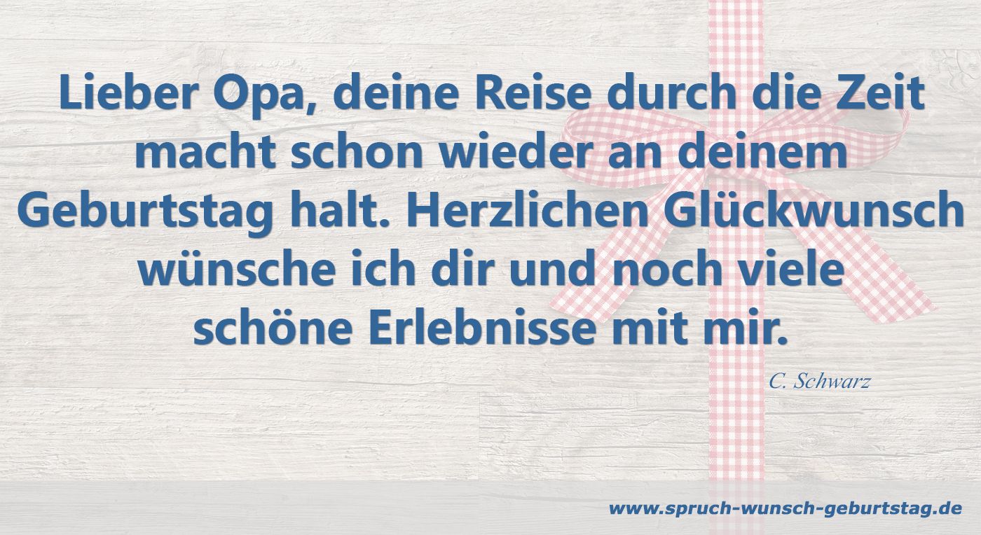 Herzlichen Glückwunsch für Opa