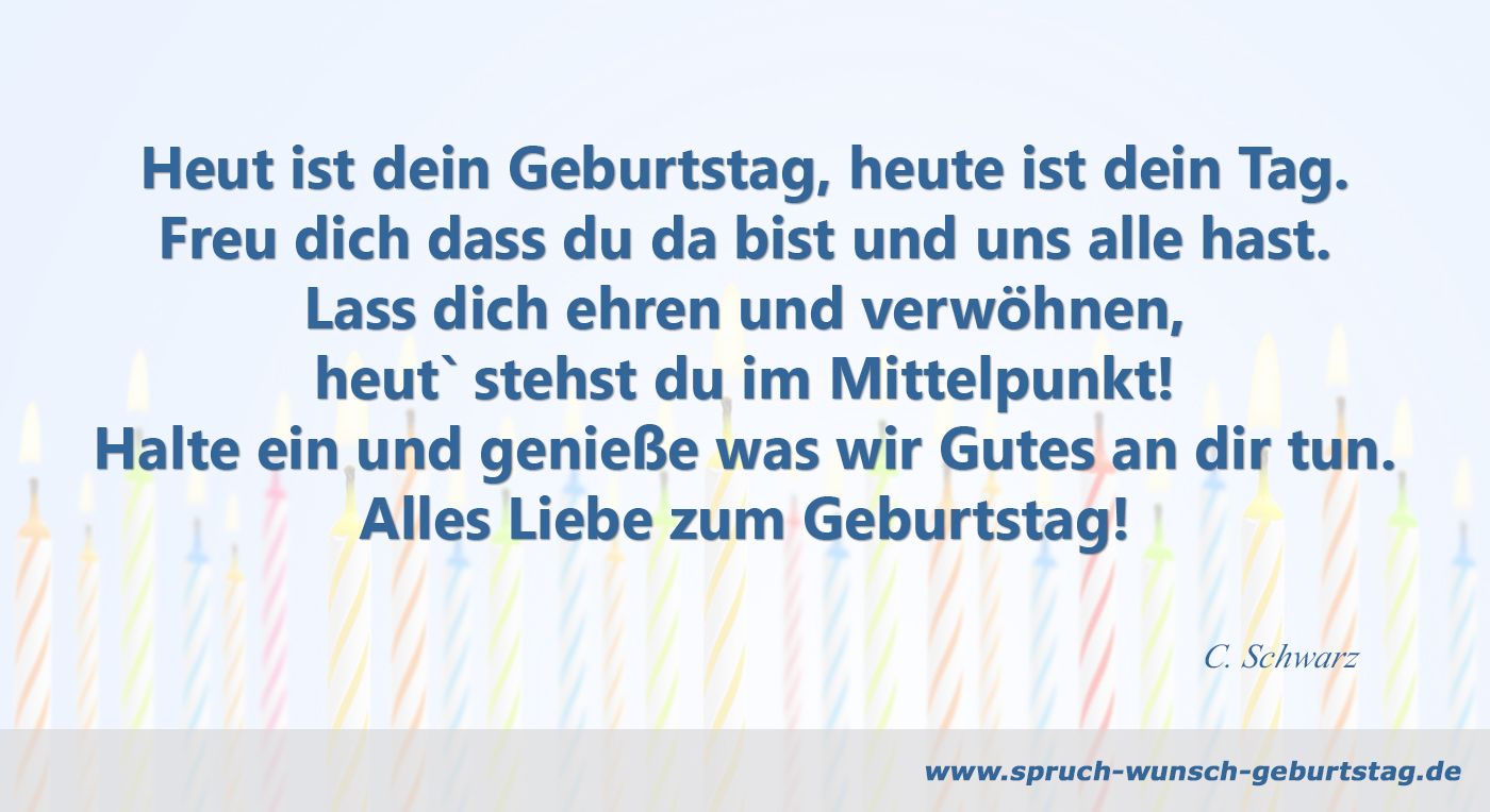 Geburtstagswünsche: Heute ist dein Geburtstag