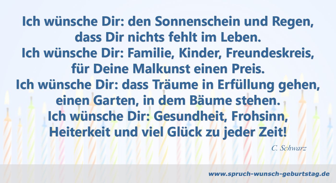 Geburtstagswünsche: Ich wünsche Dir