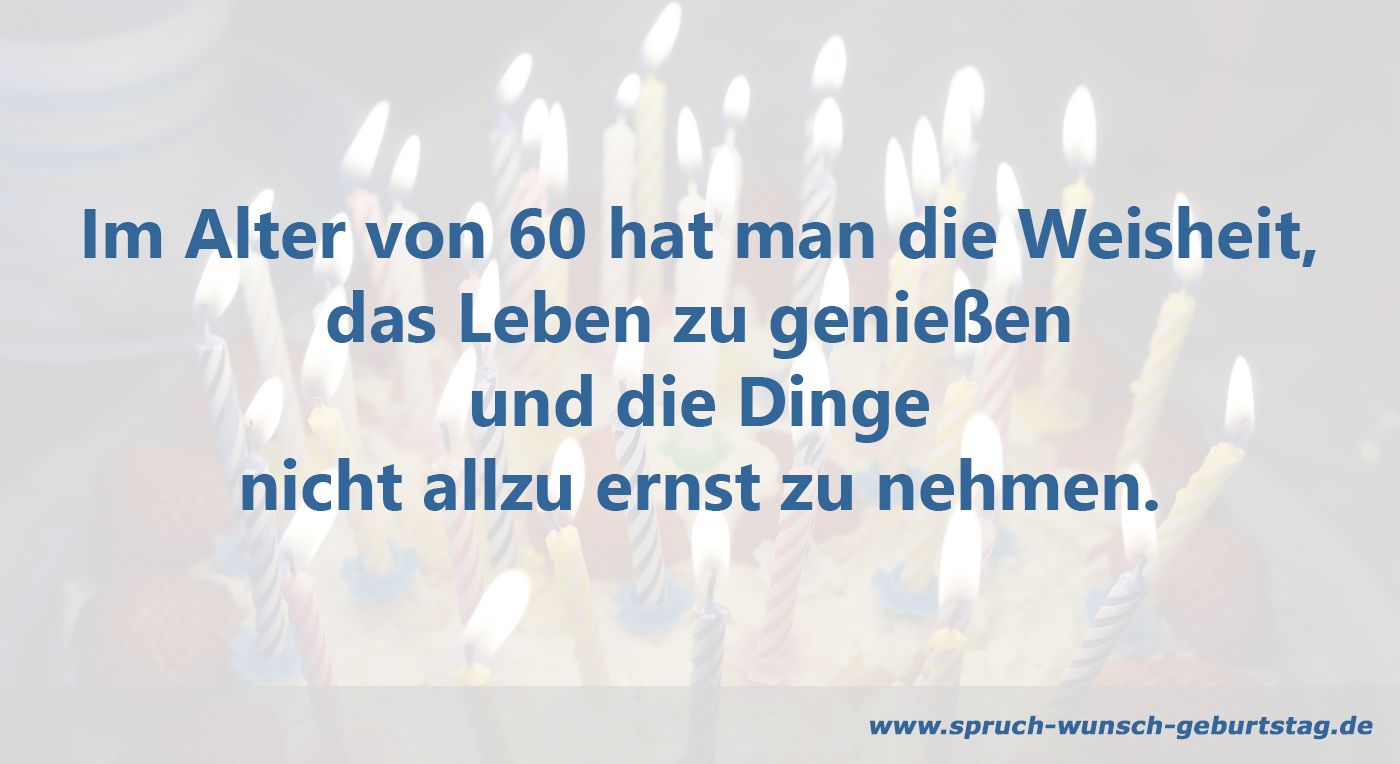 Im Alter von 60 Jahren