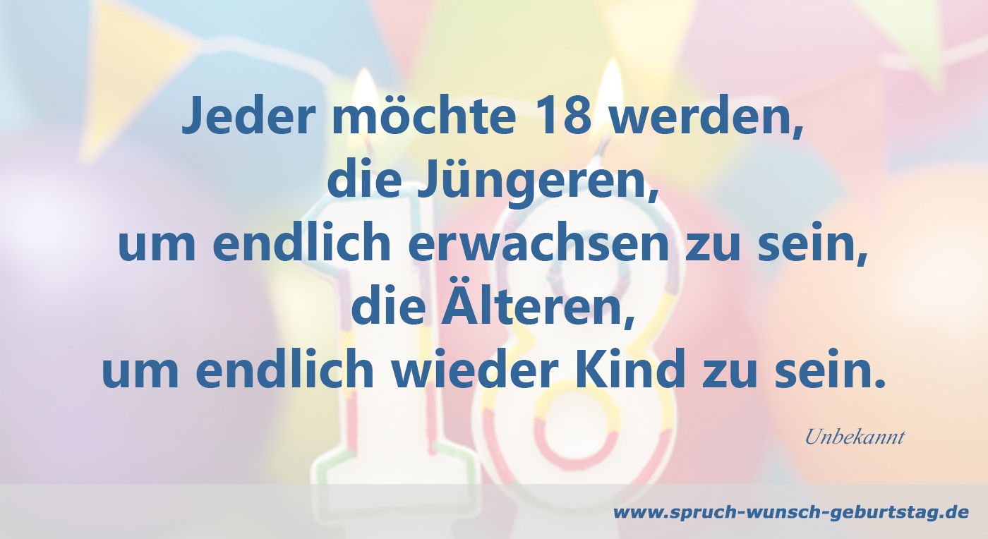 18 Jahre alt sein