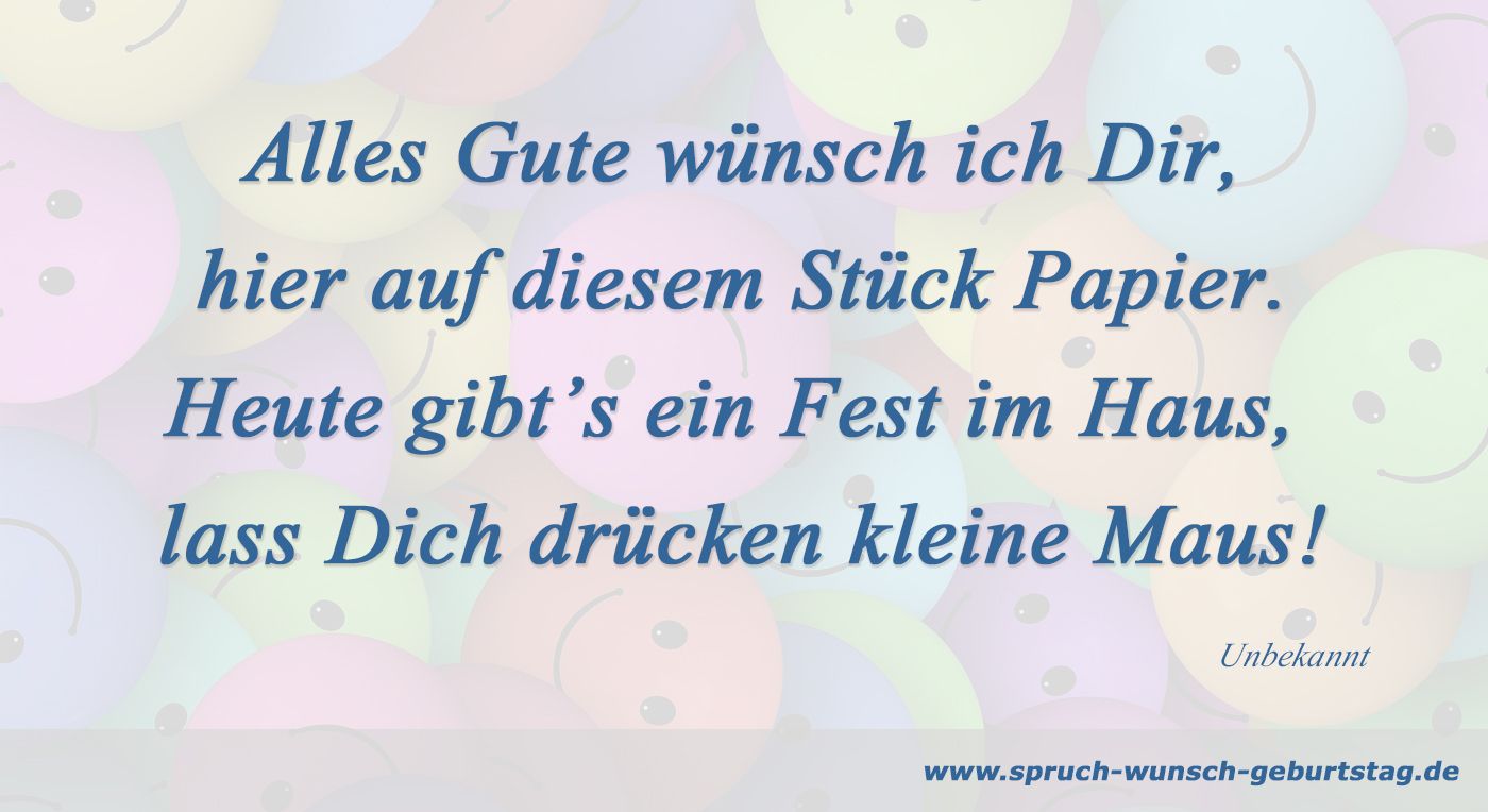 Geburtstagswunsch für die kleine Maus