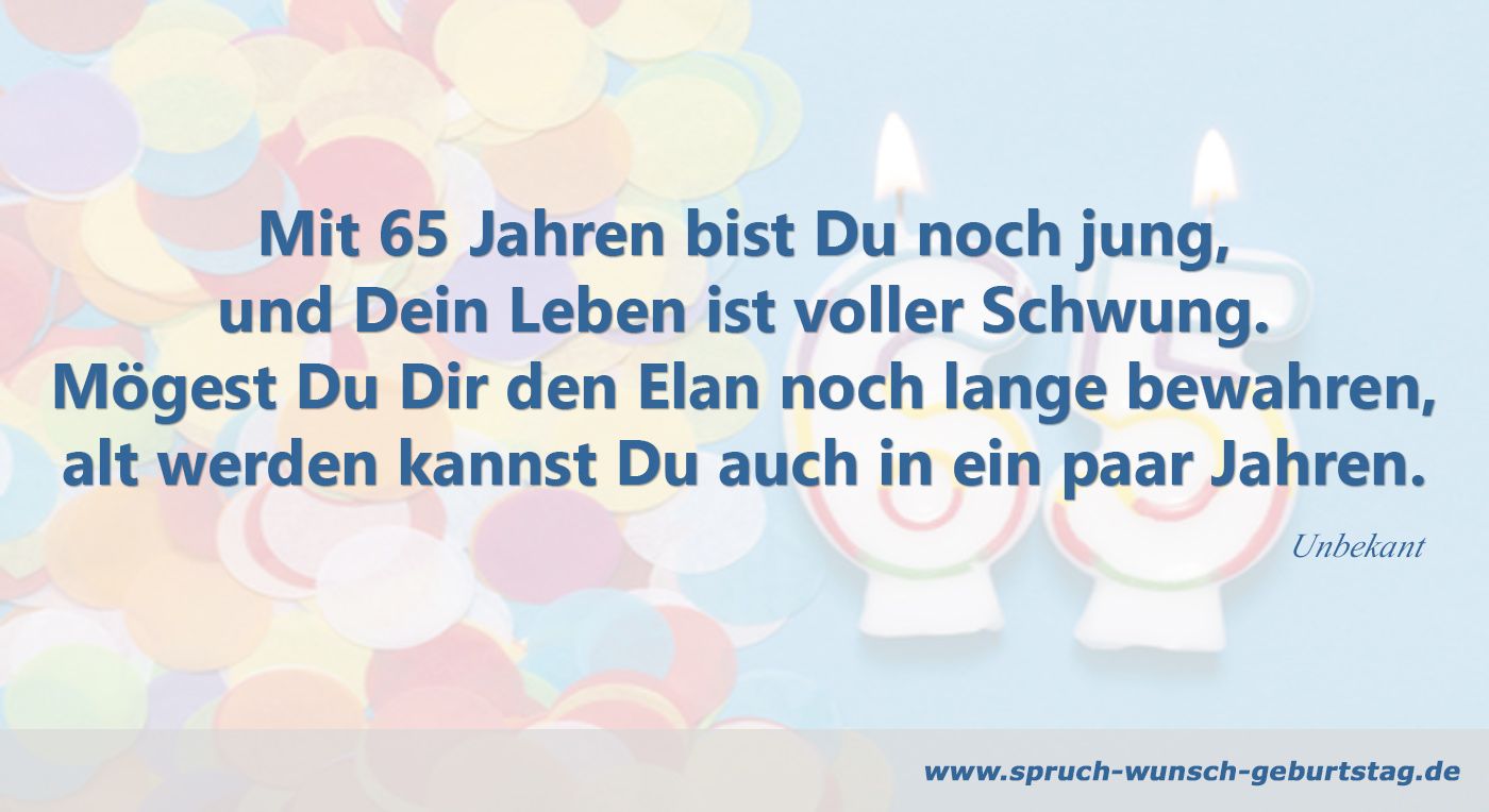mit 65 noch Jung