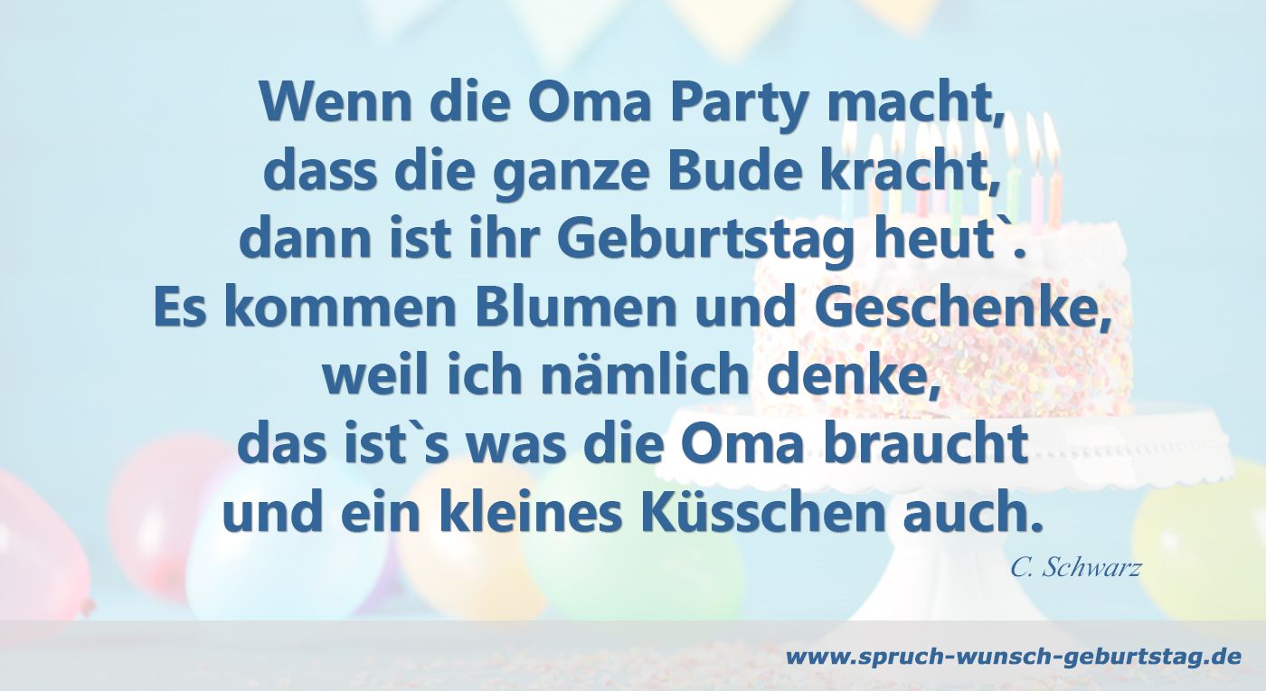 Wenn die Oma Party macht