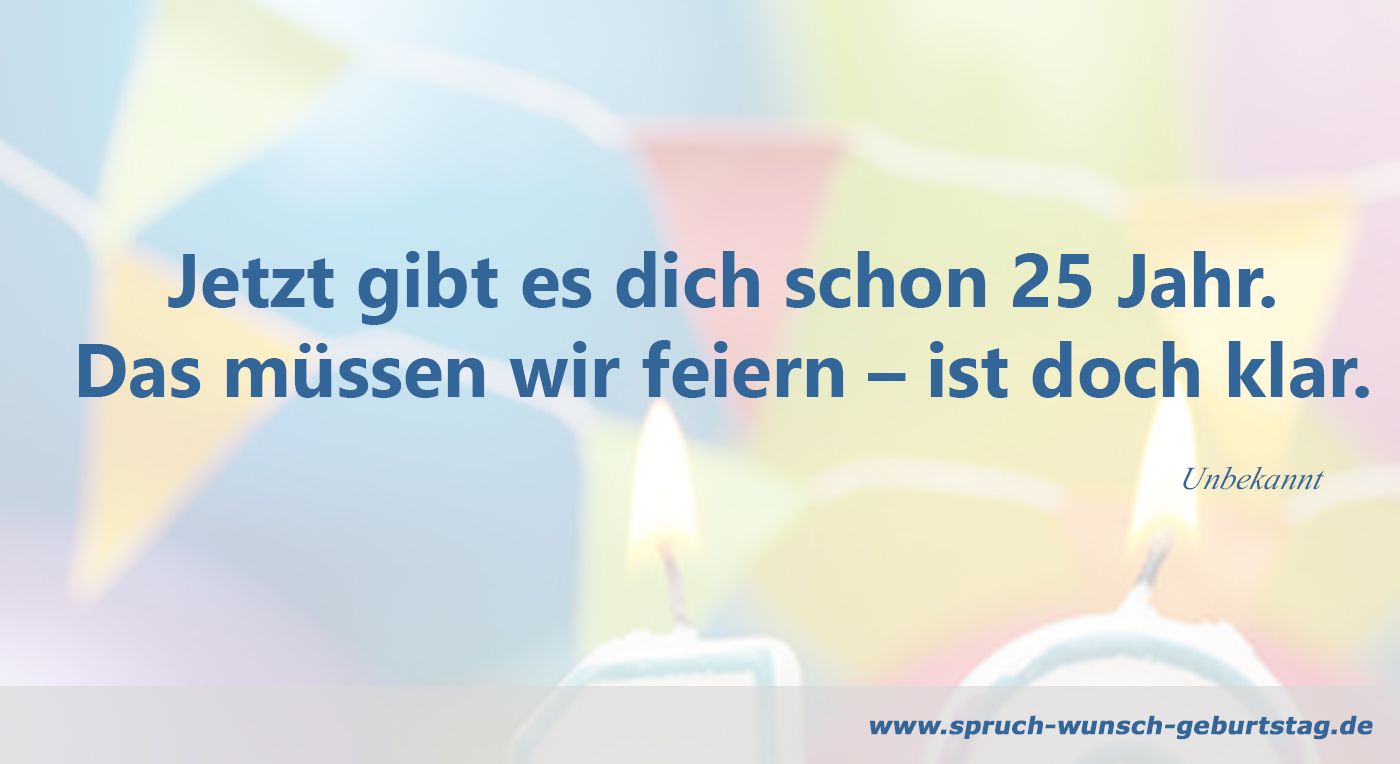 Schon 25 Jahr