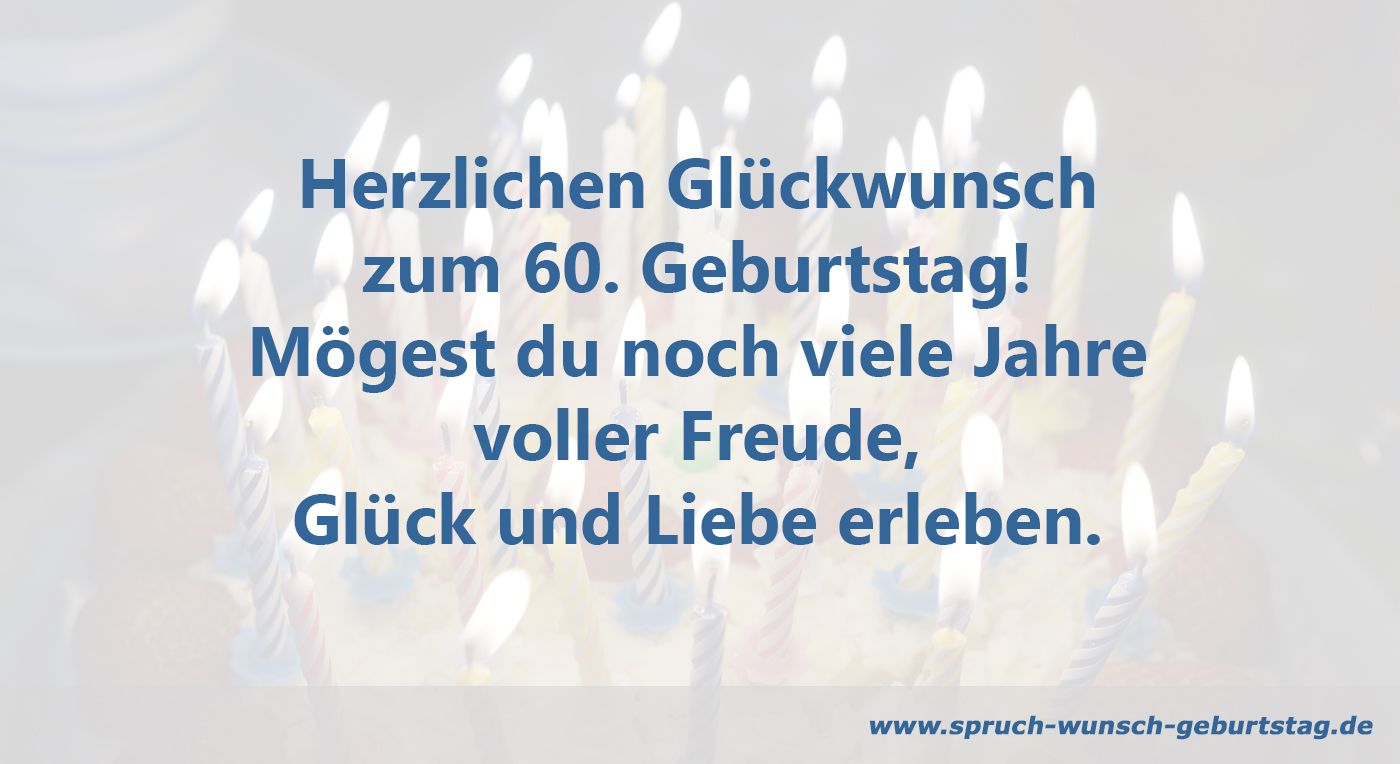 Spruch 60. Geburtstag