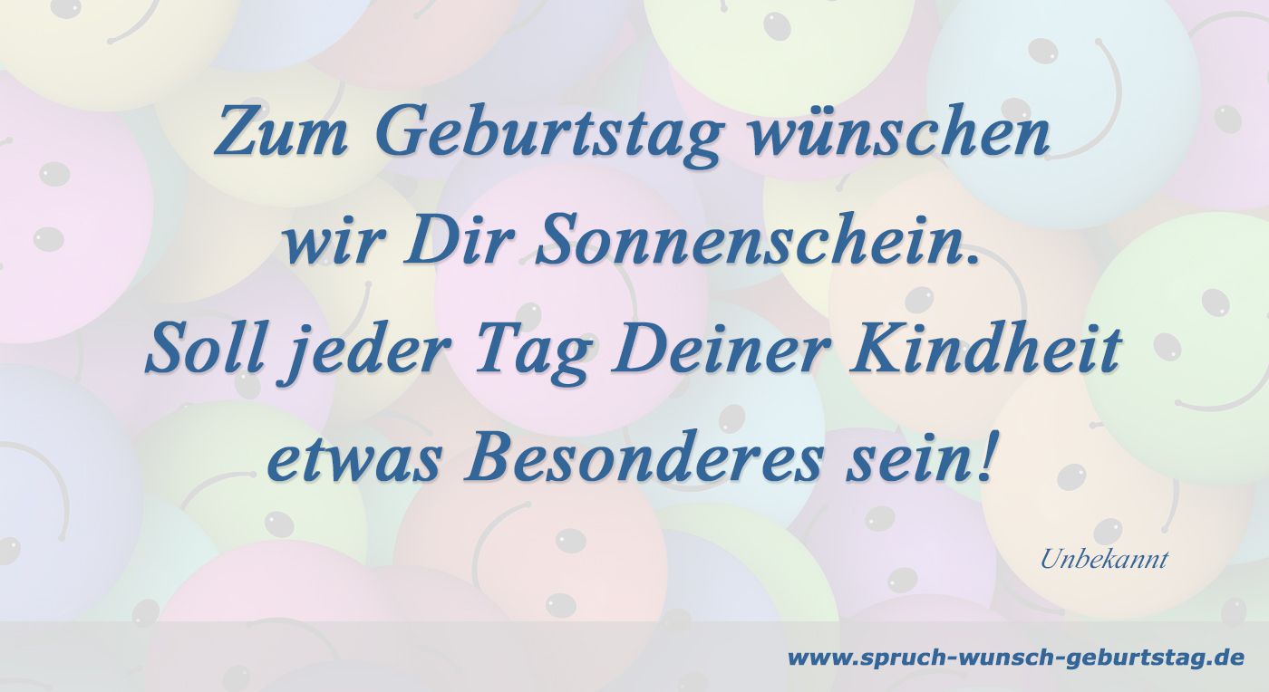 Gl ckw nsche Und Spr che Zum Kindergeburtstag Geburtstagsw nsche F r 