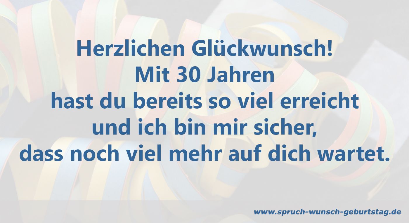 Viel erreicht zum 30.