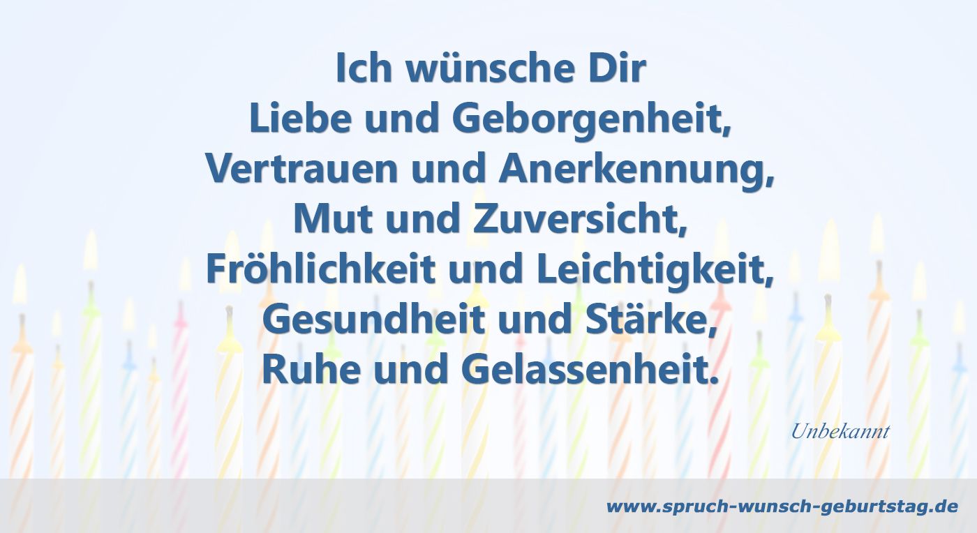 Geburtstagswünsche: Was ich Dir zum Geburtstag Wünsche
