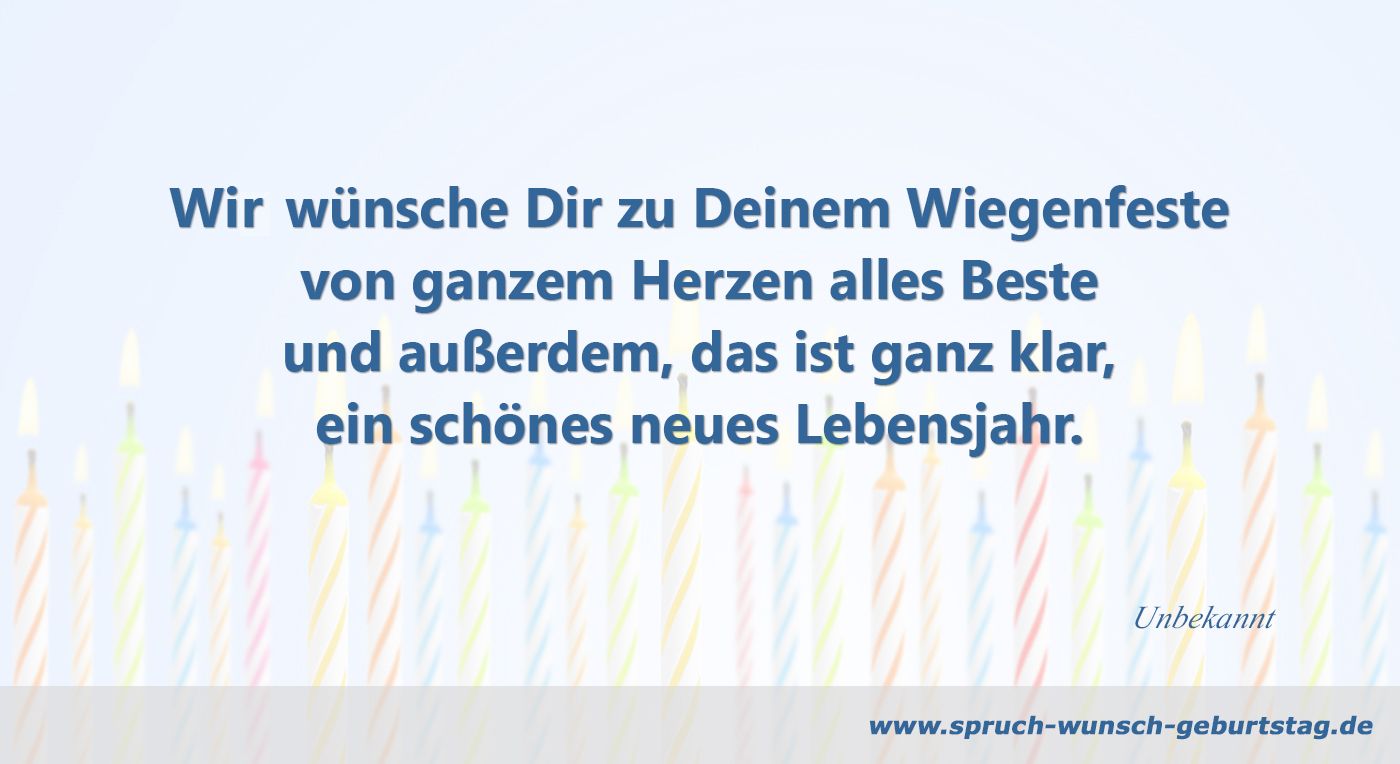 Geburtstagswünsche: Wir wünschen Dir