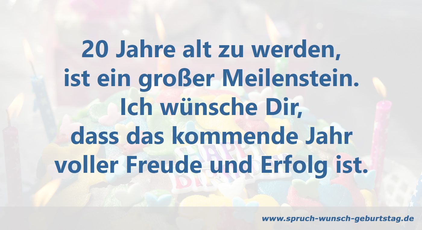 Wunsch 20 Geburtstag