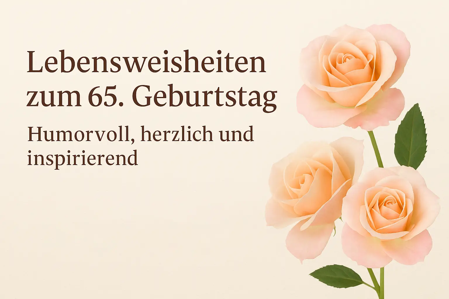 Lebensweisheiten 65. Geburtstag