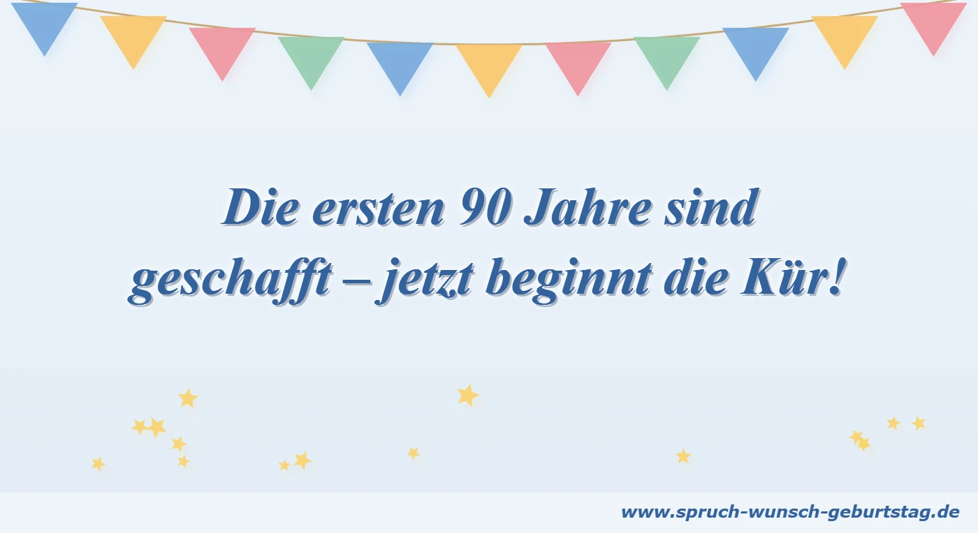 Die ersten 90 Jahre sind geschafft – jetzt beginnt die Kür!