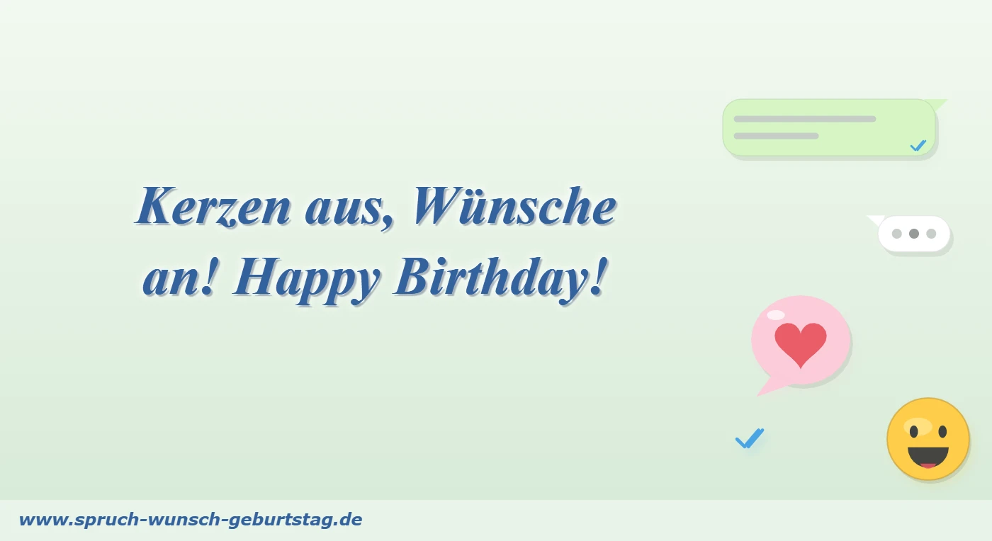 Kerzen aus, Wünsche an! Happy Birthday!