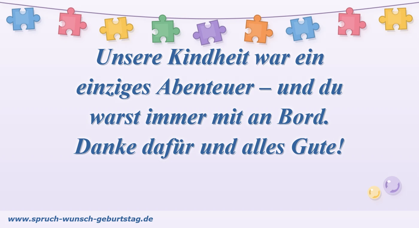 Geburtstagswünsche Geschwister: unsere Kindheit war ein Abenteuer